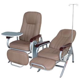 조정할 수 있는 환자 사용 등받이대와 발 받침대를 위한 병원 수혈 의자