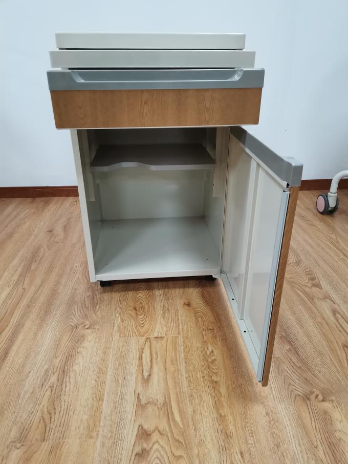 별들과 알루미늄 플레이트 구조 병원 침대 옆 장 테이블 나무로 된 색채 1