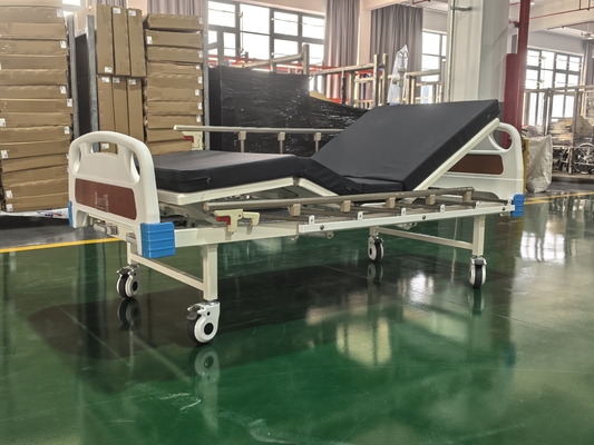 주문 두 가지 기능 수동 병원 침대 냉 laminated 강철 프레임 온라인 제조