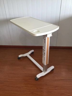 조정할 수 있는 가스 스프링 병원 가구 머리맡 탁자 플라스틱 판