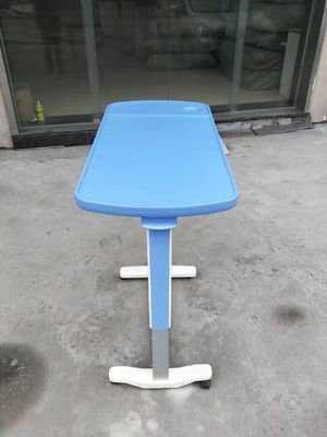 차로 베드 테이블 위에서 조정할 수 있는 가스 스프링 병원 침대 쟁반형 탁자