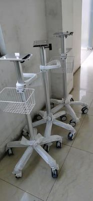 높이 조정할 수 있는 알루미늄 합금 모바일 손수레 환자 모니터 손수레 카트