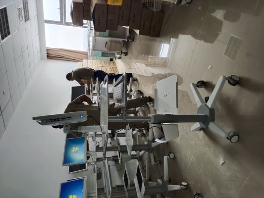 조정 가능한 높이 책상 컴퓨터 운용 서버 손수레 통합된 이동하는 손수레
